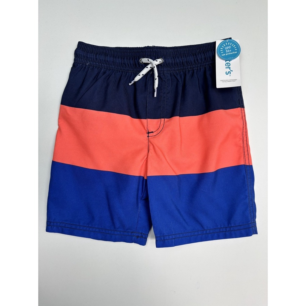 Carter's‎ Swim Trunks Toddler Boy Shorts Blue Pink Black 5T NWT- UPF50+